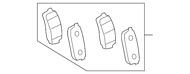 Rear Brake Pads - Toyota (04466-60090) - Click Image to Close