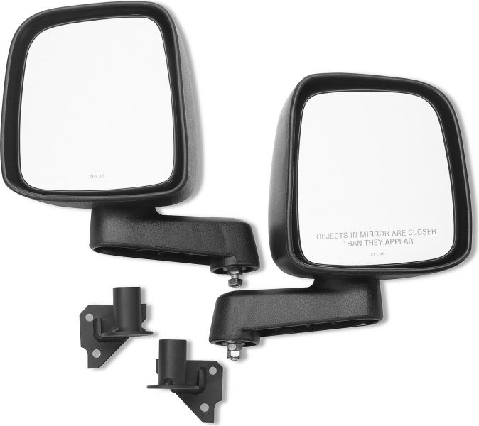 Warrior Products 2007 – 2014 Toyota FJ Cruiser Adventure Door Mirror Mounts With Mirrors - Click Image to Close