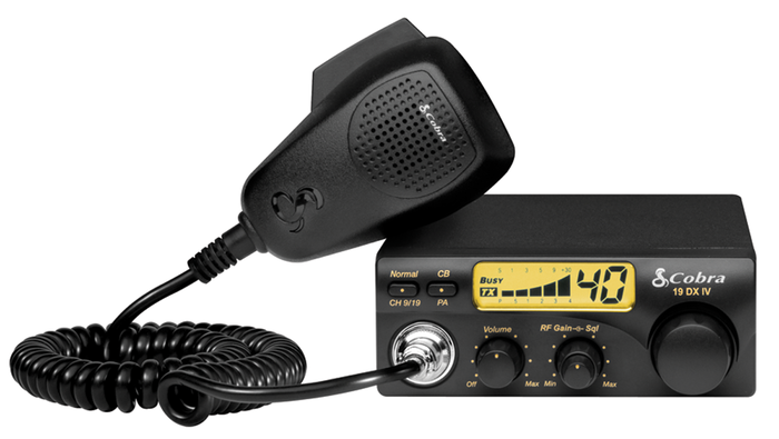 Cobra 19 DX IV Compact 40 Channel 4 Watt CB Radio with RF Gain - Click Image to Close