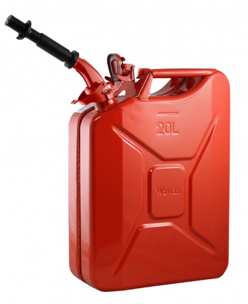 Wavian Red 5.3 Gallon Steel Fuel Can - Click Image to Close