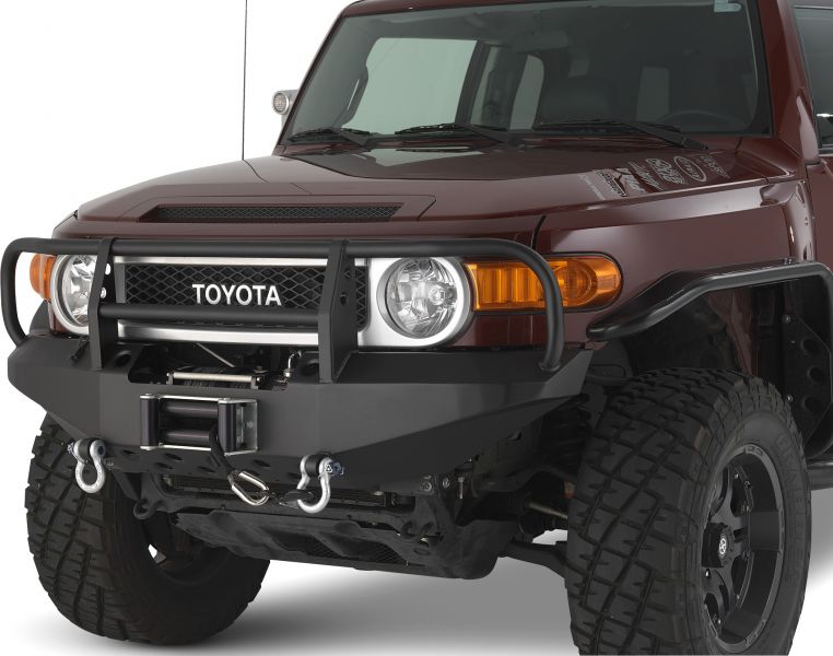 Warrior Products FJ Cruiser Winch bumper with Brush Guard - 2007-2014 - Click Image to Close