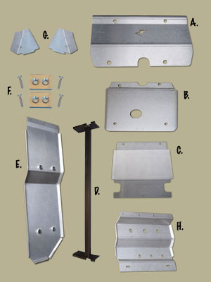 Ricochet Complete Skid Plate Set for FJ Cruiser 2010-2012