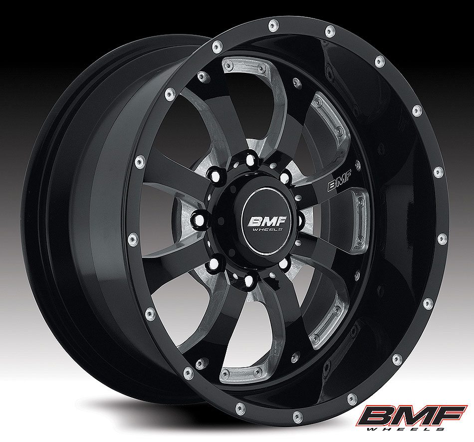 BMF Wheels Novakane Black 2000 & up GM/03 & Up Dodge 3/4 - 1 Ton