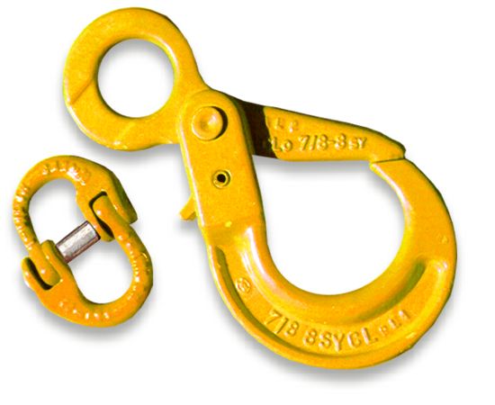 Self-Locking Winch Hook - YELLOW - Click Image to Close