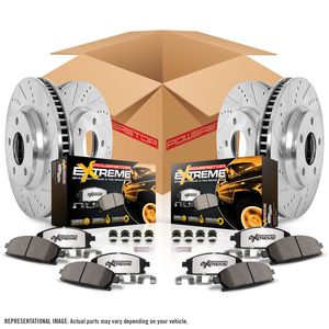 Power Stop Z36 truck & tow Brake Kit - FRONT and REAR 2007-2009