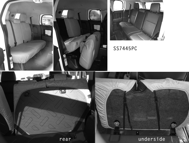 Covercraft SeatSaver REAR Seat Protector - Charcoal; 2012-14 FJ Cruiser