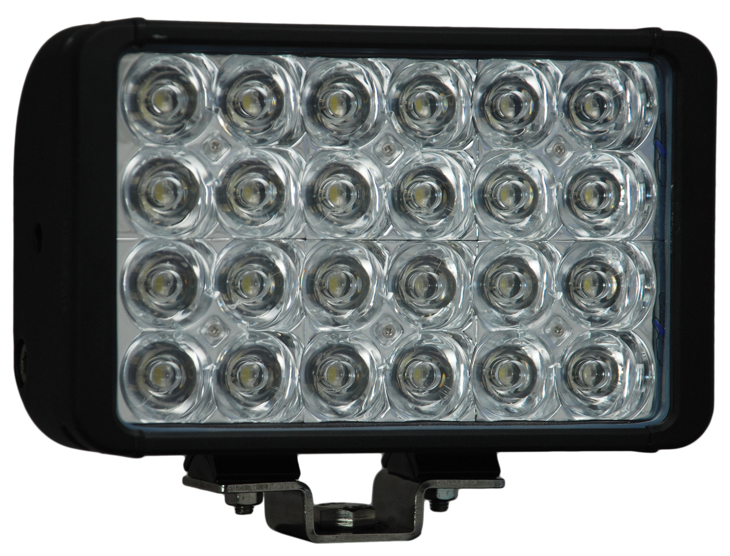8" XMITTER DOUBLE BAR BLACK 24 3W LED'S EURO - Click Image to Close