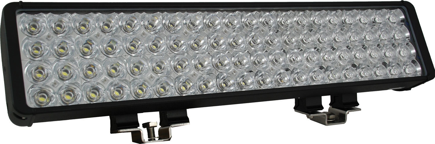 22" XMITTER DOUBLE BAR BLACK 80 3W LED'S EURO - Click Image to Close