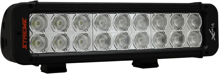 11" Xmitter Prime Xtreme LED Bar Black Eighteen 5-Watt LED's 10 Degree Narrow Beam - Click Image to Close