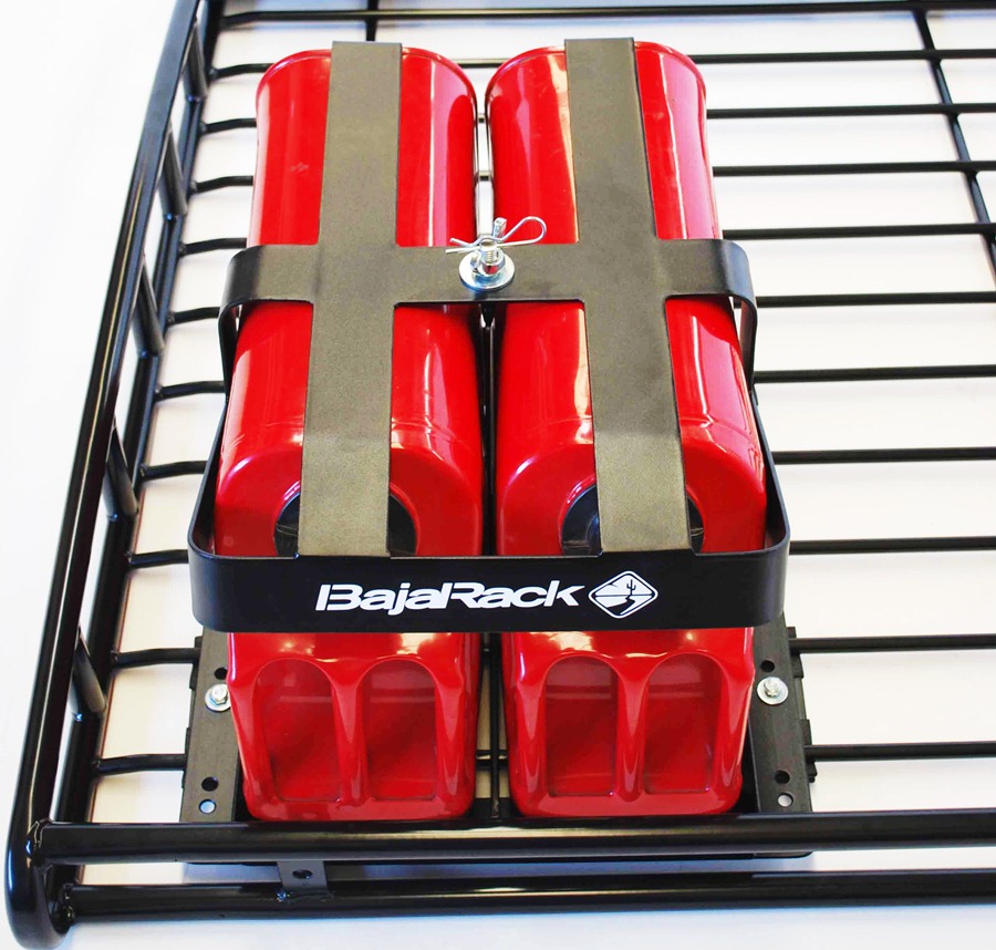 Baja Rack Fuel Can holder for two 5 Gal Cans - Click Image to Close