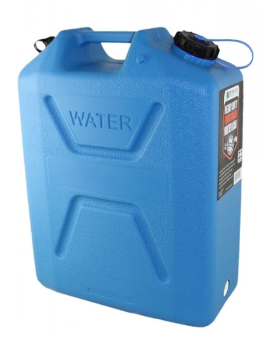 Wavian Heavy Duty Plastic 5 Gallon Water Can Blue (1 can) - Click Image to Close