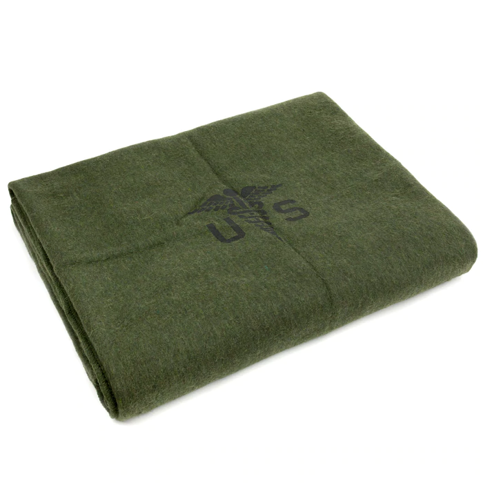 Classic U.S. Army Medical Wool Blanket - O.D. Green