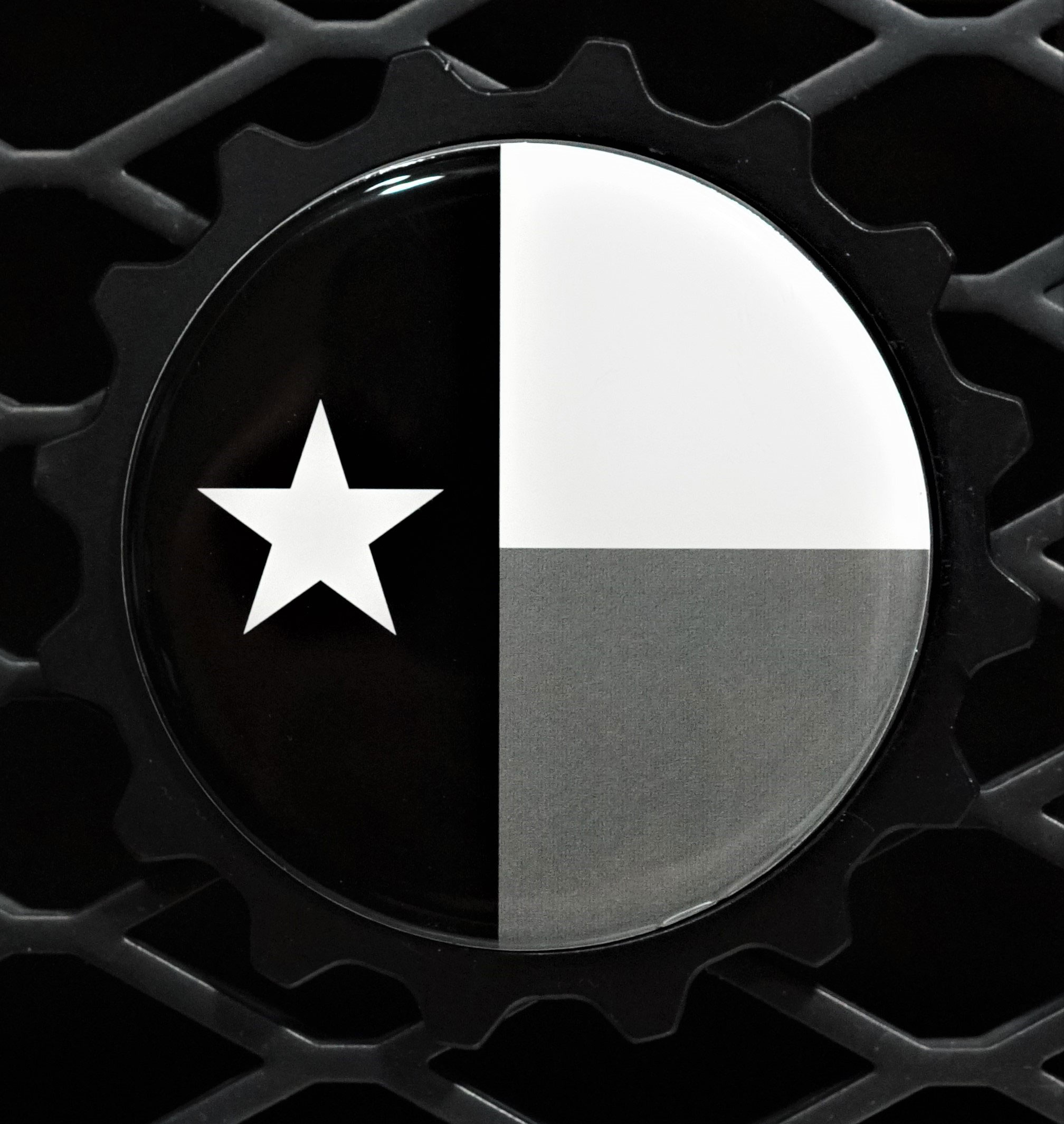 Texas Flag Mono Badge - Click Image to Close