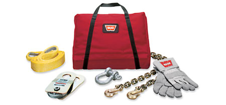 Warn Medium-Duty Winching Acc Kit (Red)