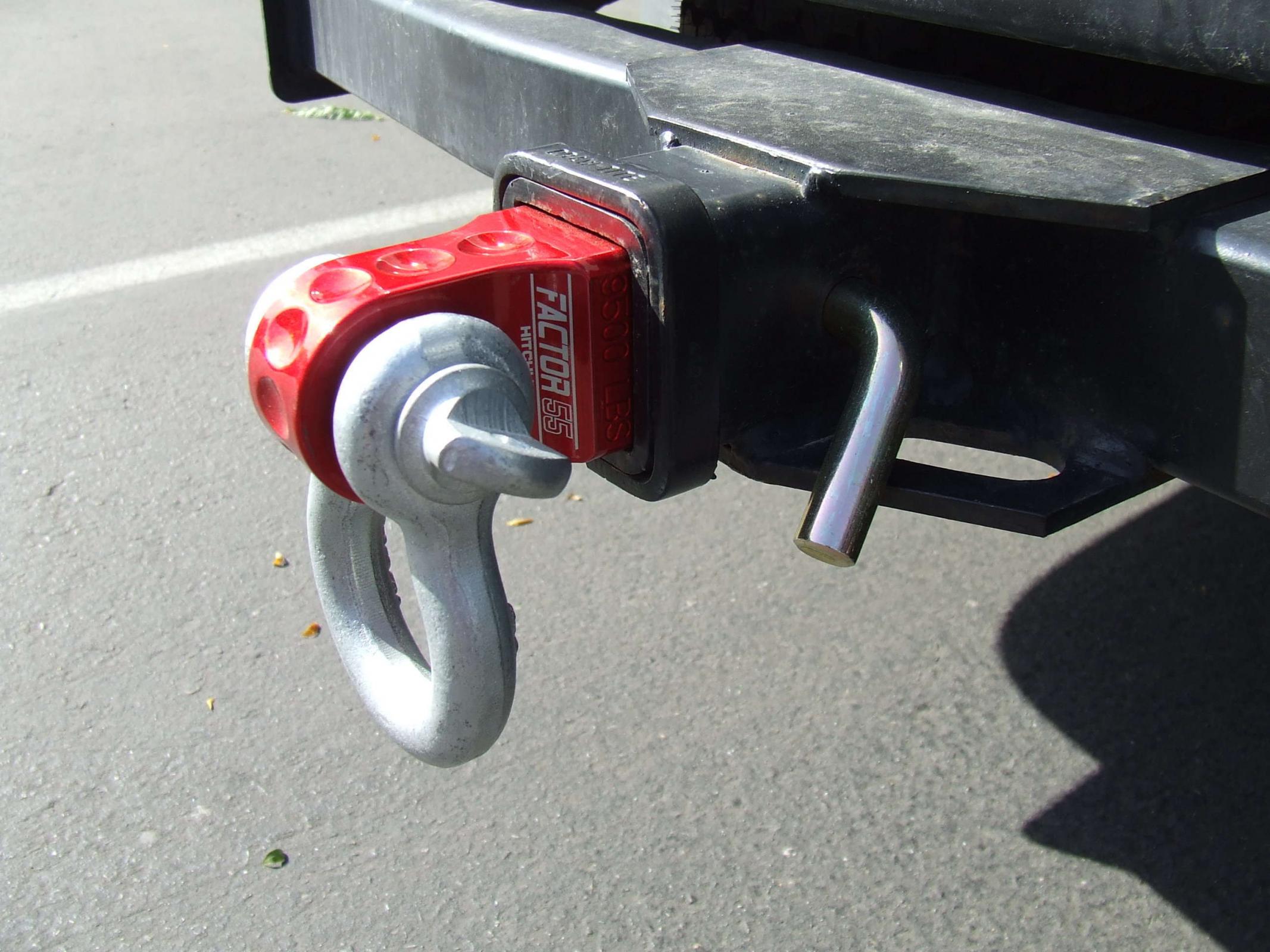 Factor 55 HitchLink 2.5 Reciever Shackle Mount 2.5 Inch Receivers Anodized Gray Factor 55 - Click Image to Close