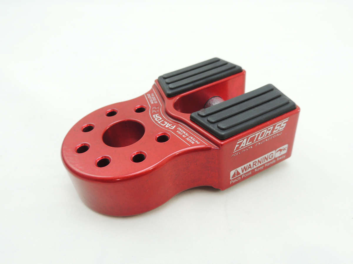 Factor 55 FlatLink Winch Shackle Mount Assembly Red Factor 55 - Click Image to Close