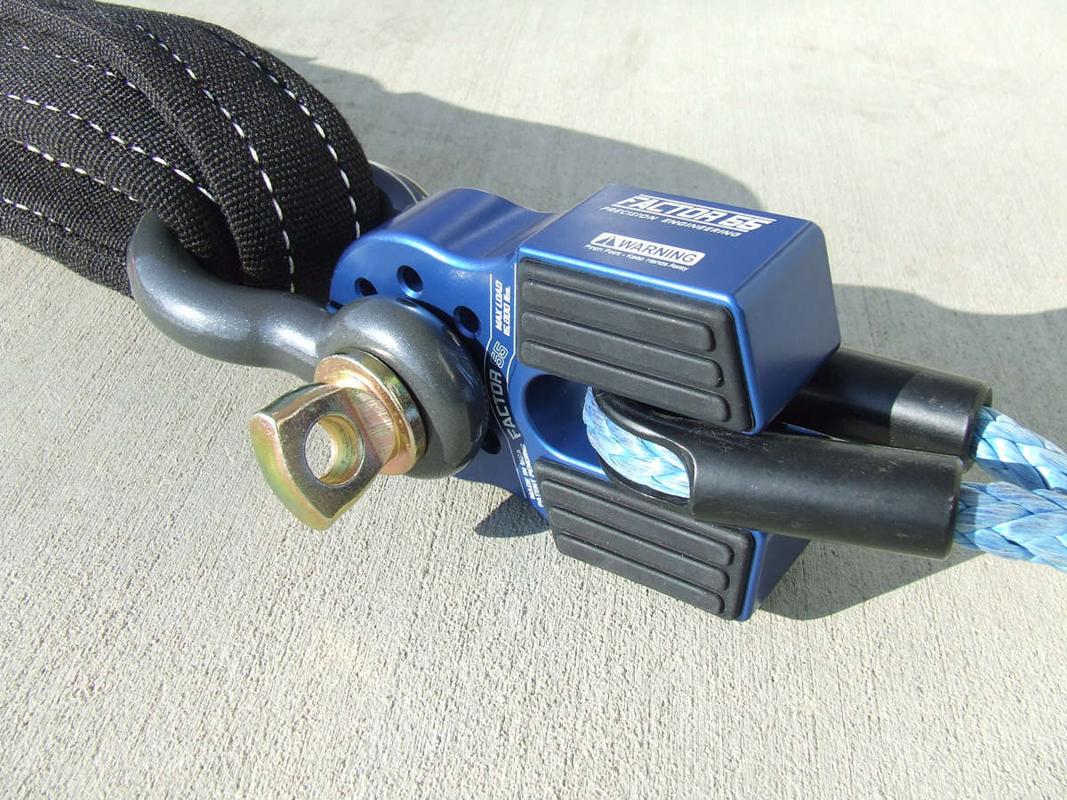 Factor 55 FlatLink Winch Shackle Mount Assembly Blue Factor 55