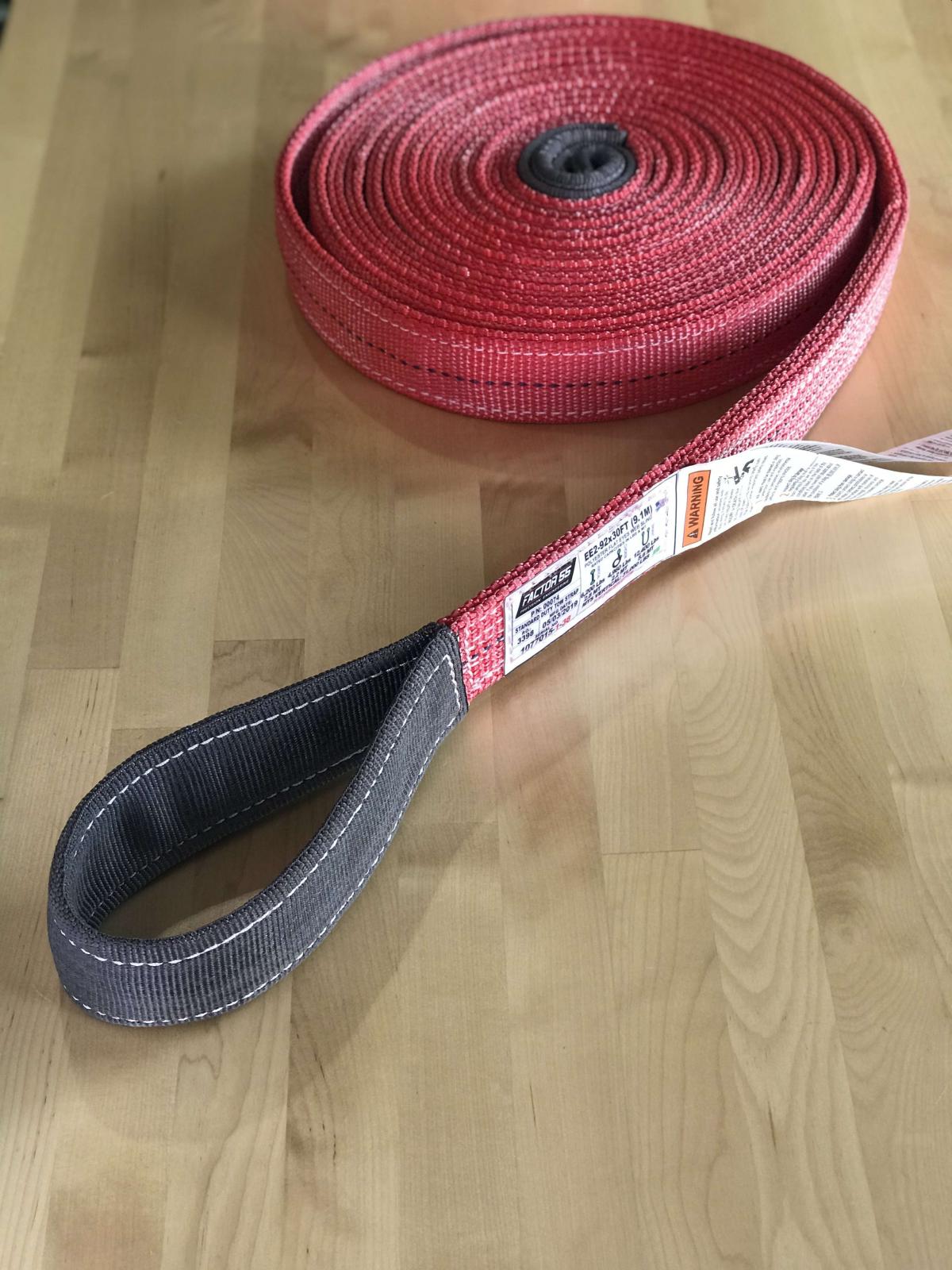 Factor 55 30 Foot Tow Strap Standard Duty 30 Foot x 2 Inch Red Factor 55 - Click Image to Close