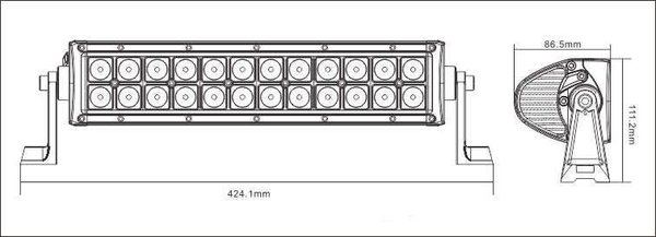 Twisted 12 inch Hyper Series LED Light Bar - Click Image to Close