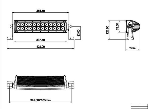 Twisted 12 inch Pro Series Curved LED Light Bar