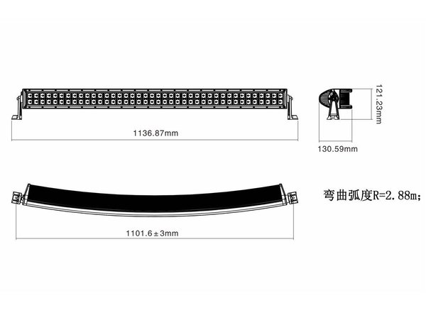 Twisted 40 inch Pro Series Curved LED Light Bar - Click Image to Close