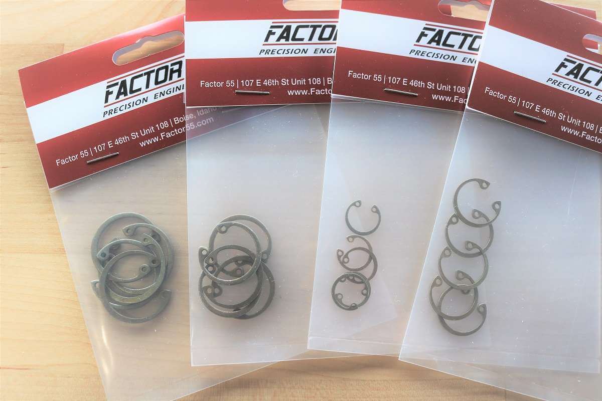 Factor 55 ProLink XTV, UltraHook XTV and FlatLink XTV Internal Snap Ring Set of 5 Factor 55