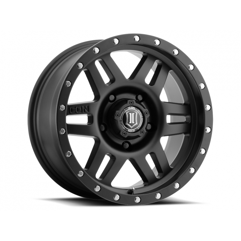 ICON SIX SPEED 17" Satin Black & Machined Finish - Click Image to Close