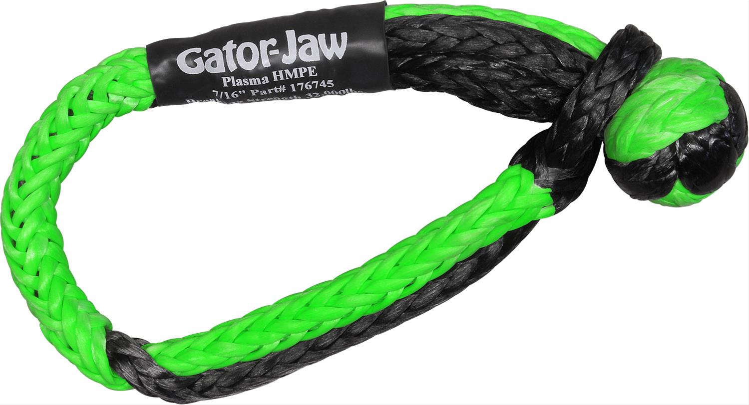 BubbaRope Gator-Jaw Pro Synthetic Shackle - Green And Black BubbaRope Gator-Jaw Pro Synthetic Shackle - Green And Black