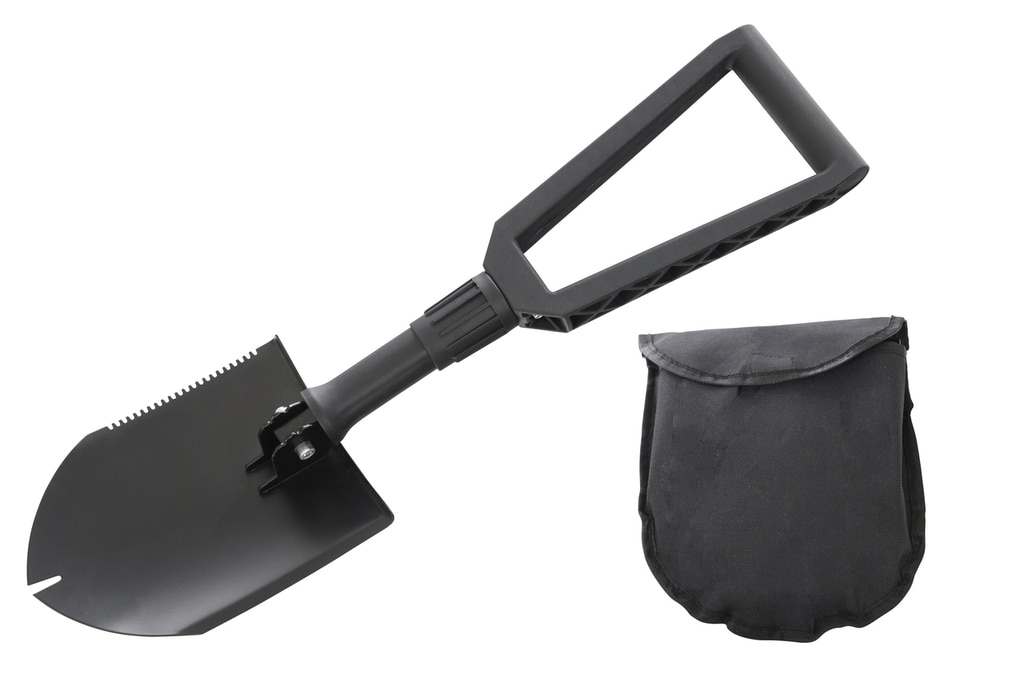 Overland Vehicle Systems Multi Functional Military Style Utility Shovel with Nylon Carrying Case - Click Image to Close