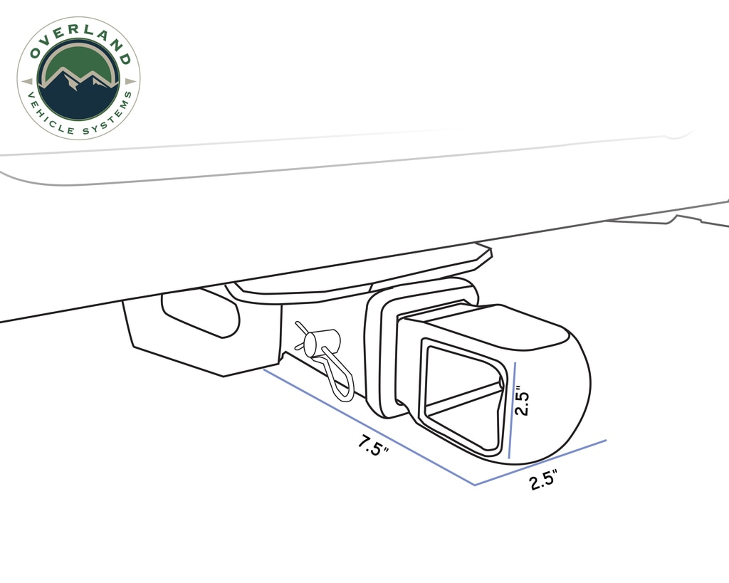 Overland Vehicle Systems Aluminum Receiver Mount for Soft Shackle - Click Image to Close