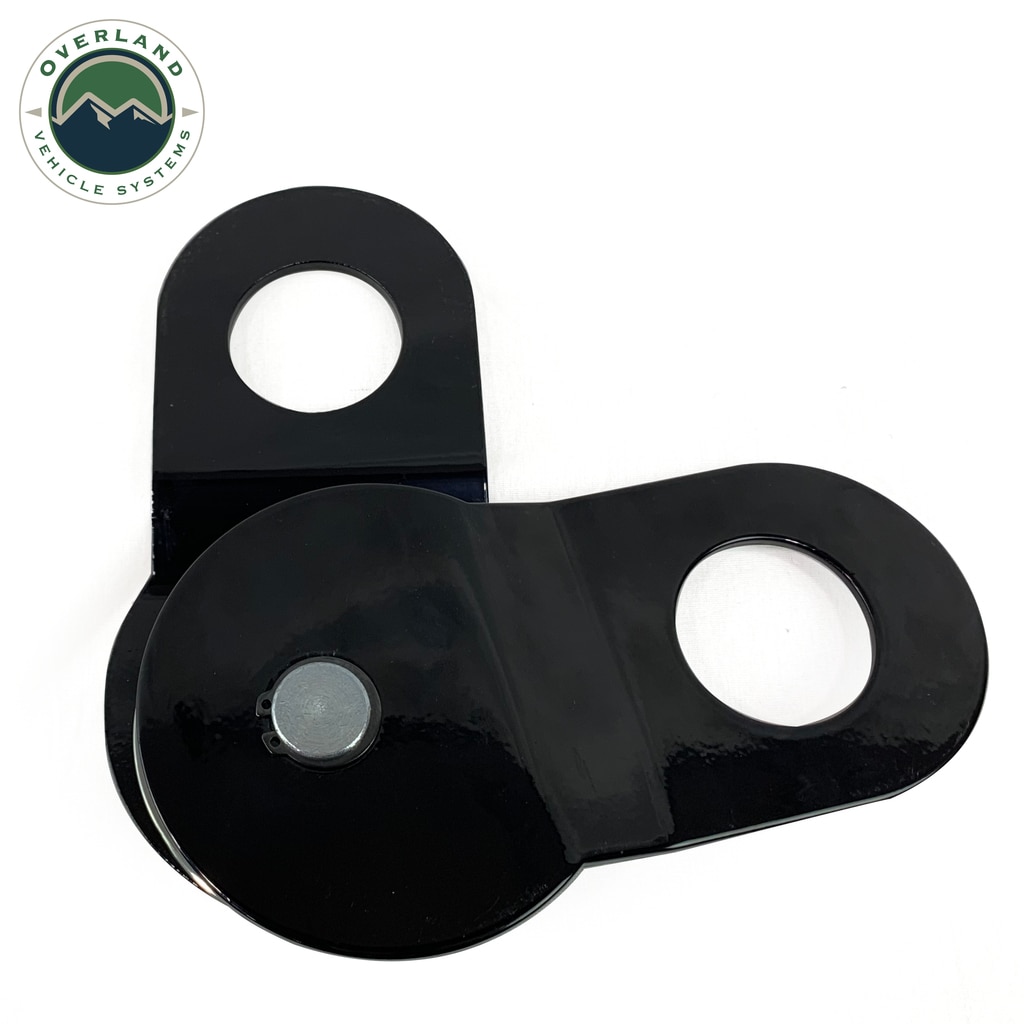 Overland Vehicle Systems Snatch Block Black 30,000 Lb Breaking Strength Standard Universal - Click Image to Close