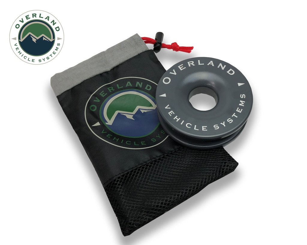 Overland Vehicle Systems Recovery Ring 4.00 Inch 41,000 LBS Gray With Storage Bag Universal