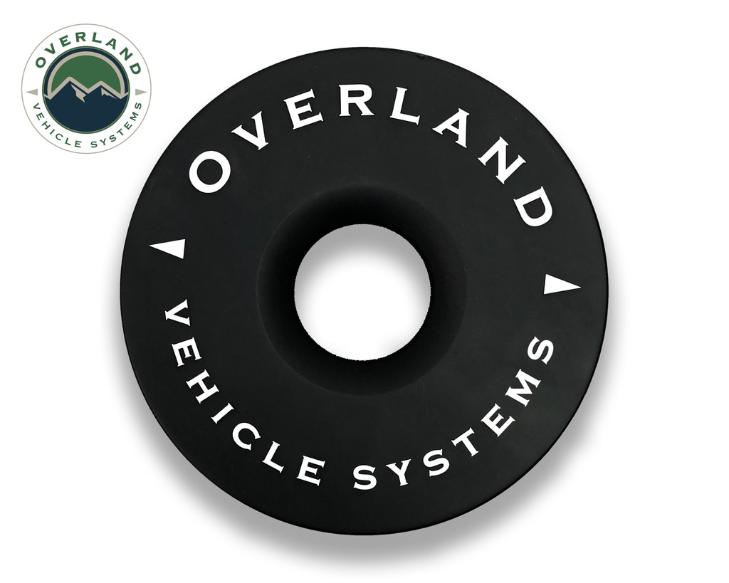 Overland Vehicle Systems Recovery Ring 6.25 Inch 45,000 LBS Black With Storage Bag Universal - Click Image to Close