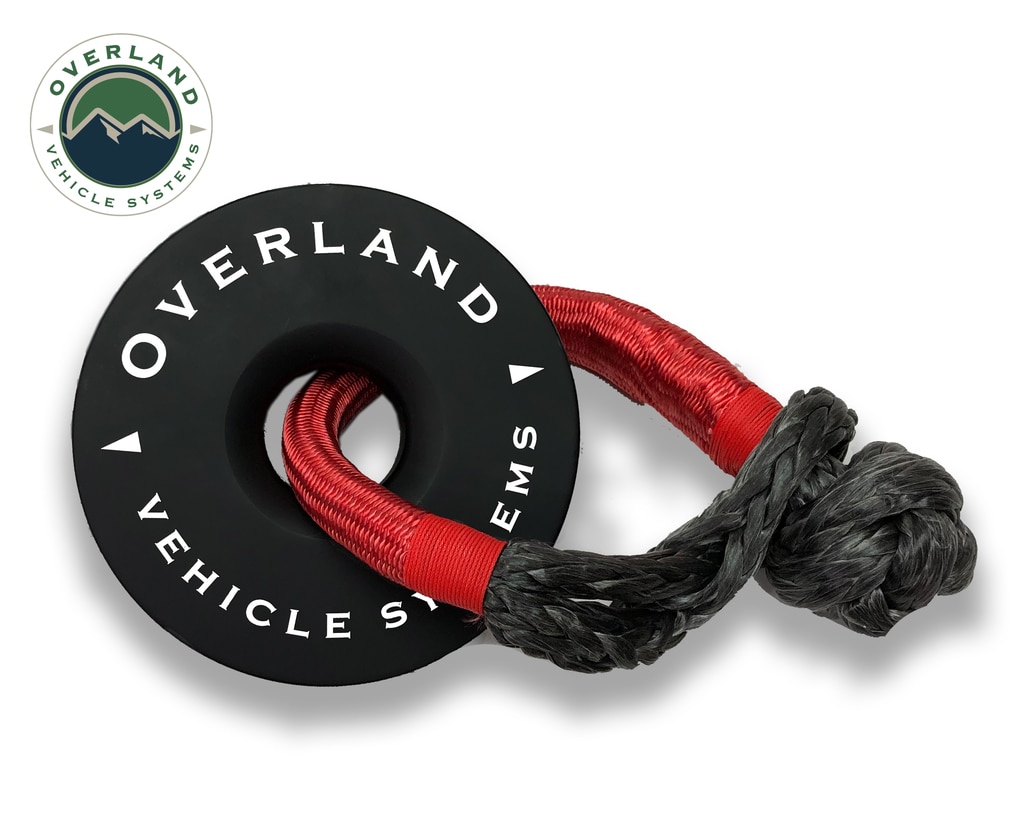 Overland Vehicle Systems Recovery Ring 6.25 Inch 45,000 LBS Black With Storage Bag Universal