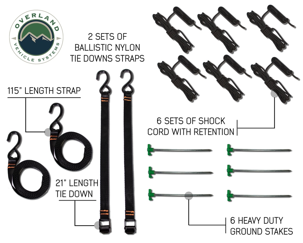 Overland Vehicle Systems Awning 270 Degree Awning and Wall 1, 2, & 3, W/Mounting Brackets Driverside Nomadic - Click Image to Close