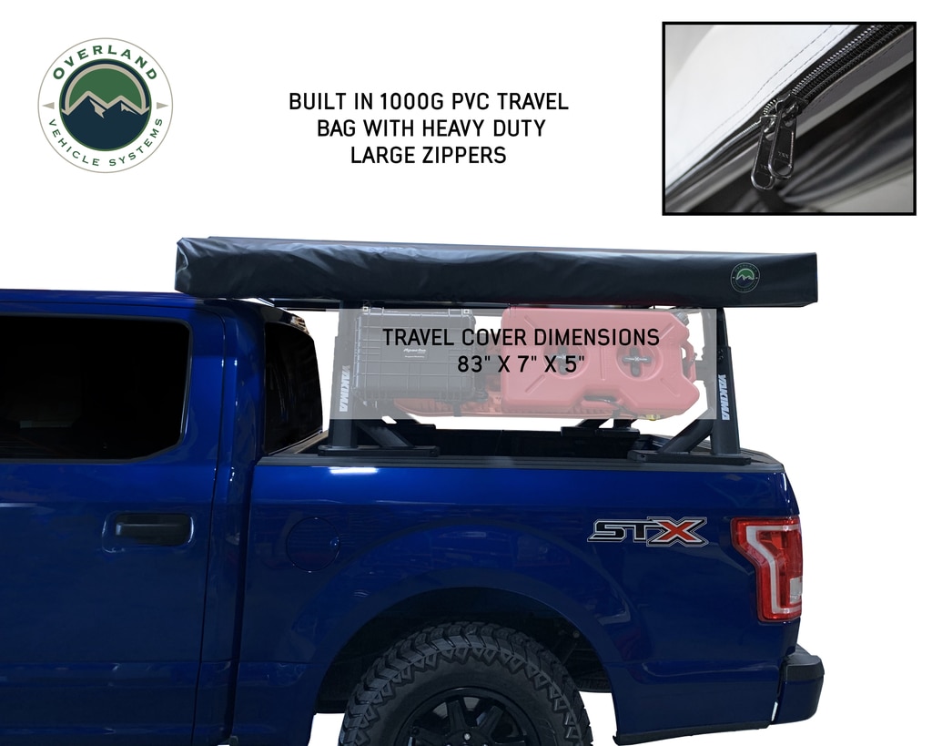 Overland Vehicle Systems Nomadic 270 LT Driver Side Awning With Bracket Kit - Click Image to Close