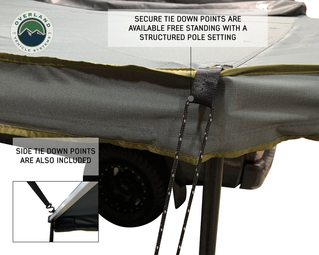 Overland Vehicle Systems Nomadic 270 LT Driver Side Awning With Bracket Kit - Click Image to Close