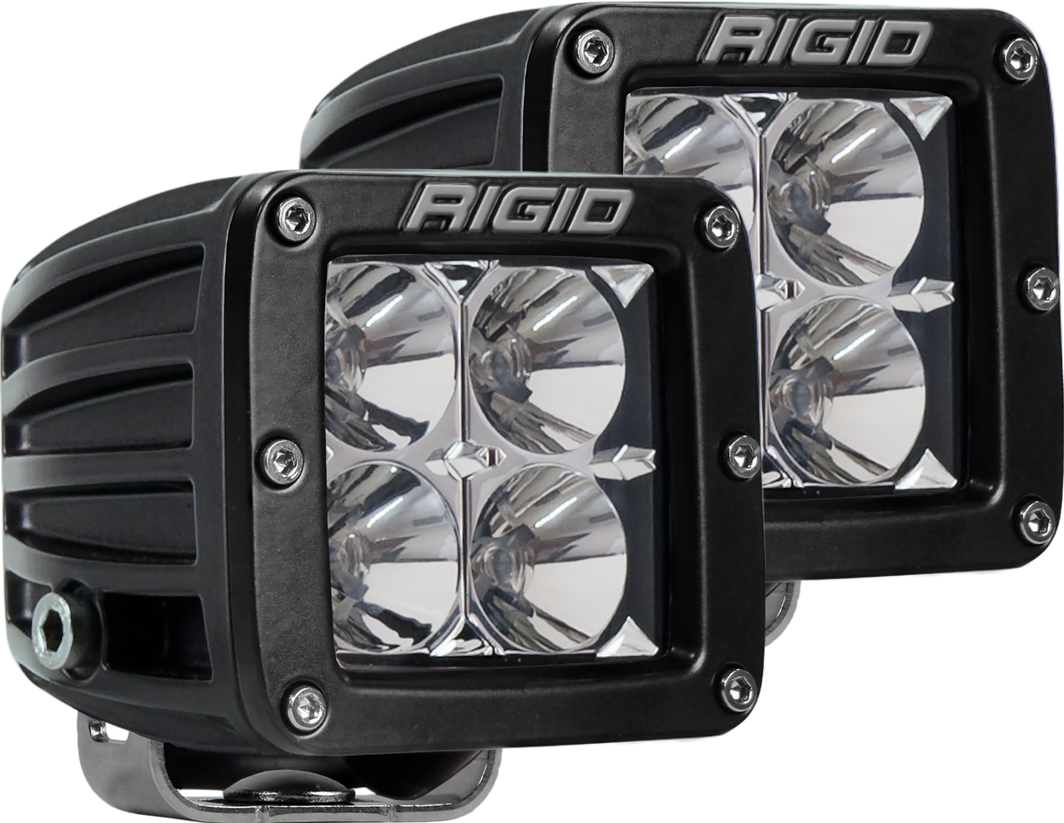 Rigid Industries Flood Surface Mount Black Pair D-Series Pro - Click Image to Close