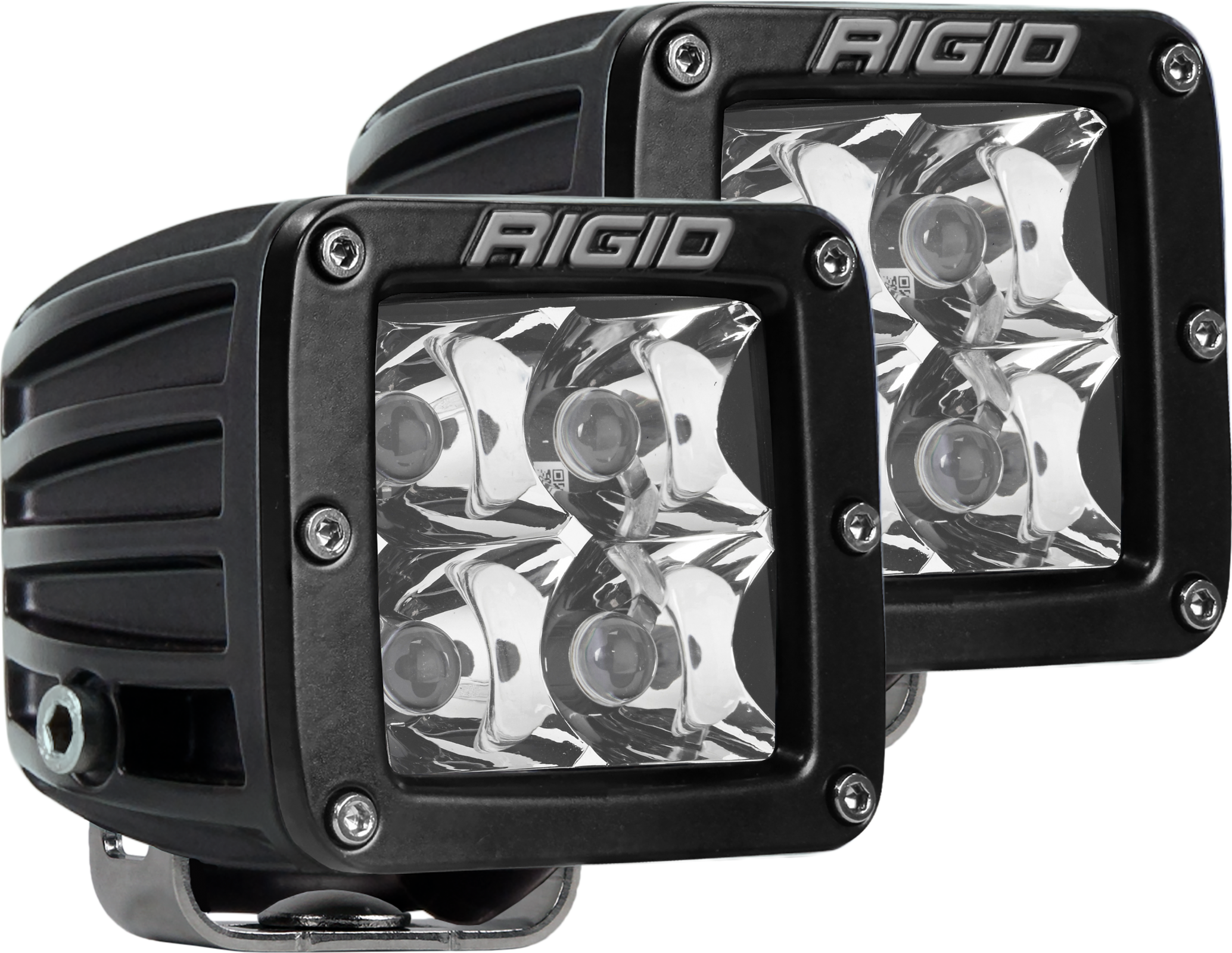 Rigid Industries Spot Surface Mount Black Pair D-Series Pro - Click Image to Close