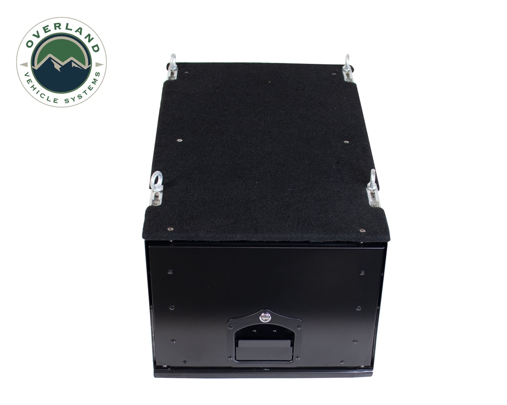 Overland Vehicle Systems Cargo Box With Slide Out Drawer Size Black Powder Coat Universal