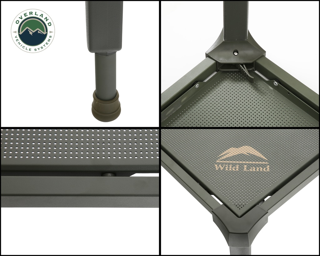 Overland Vehicle Systems Camping Table Folding Portable Camping Table Small With Storage Case Wild Land - Click Image to Close
