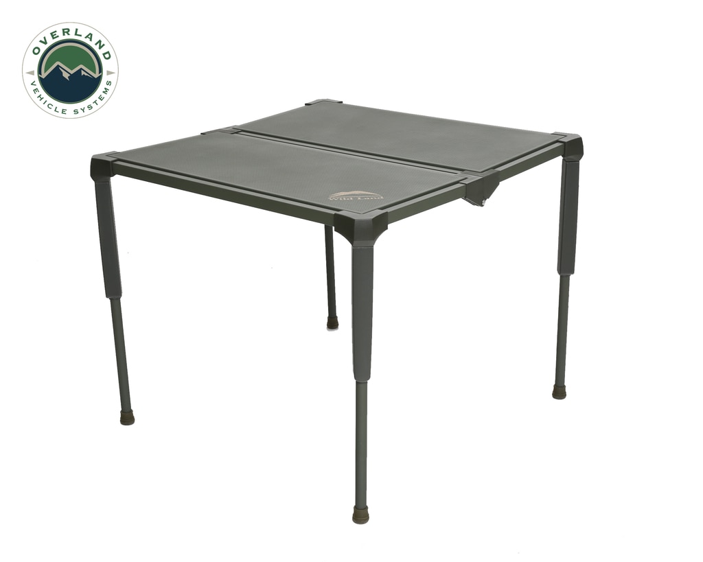 Overland Vehicle Systems Camping Table Folding Portable Camping Table Large With Storage Case Wild Land