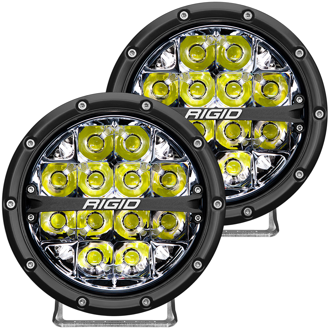 Rigid Industries 360-Series 6 Inch Led Off-Road Spot Beam White Backlight Pair - Click Image to Close