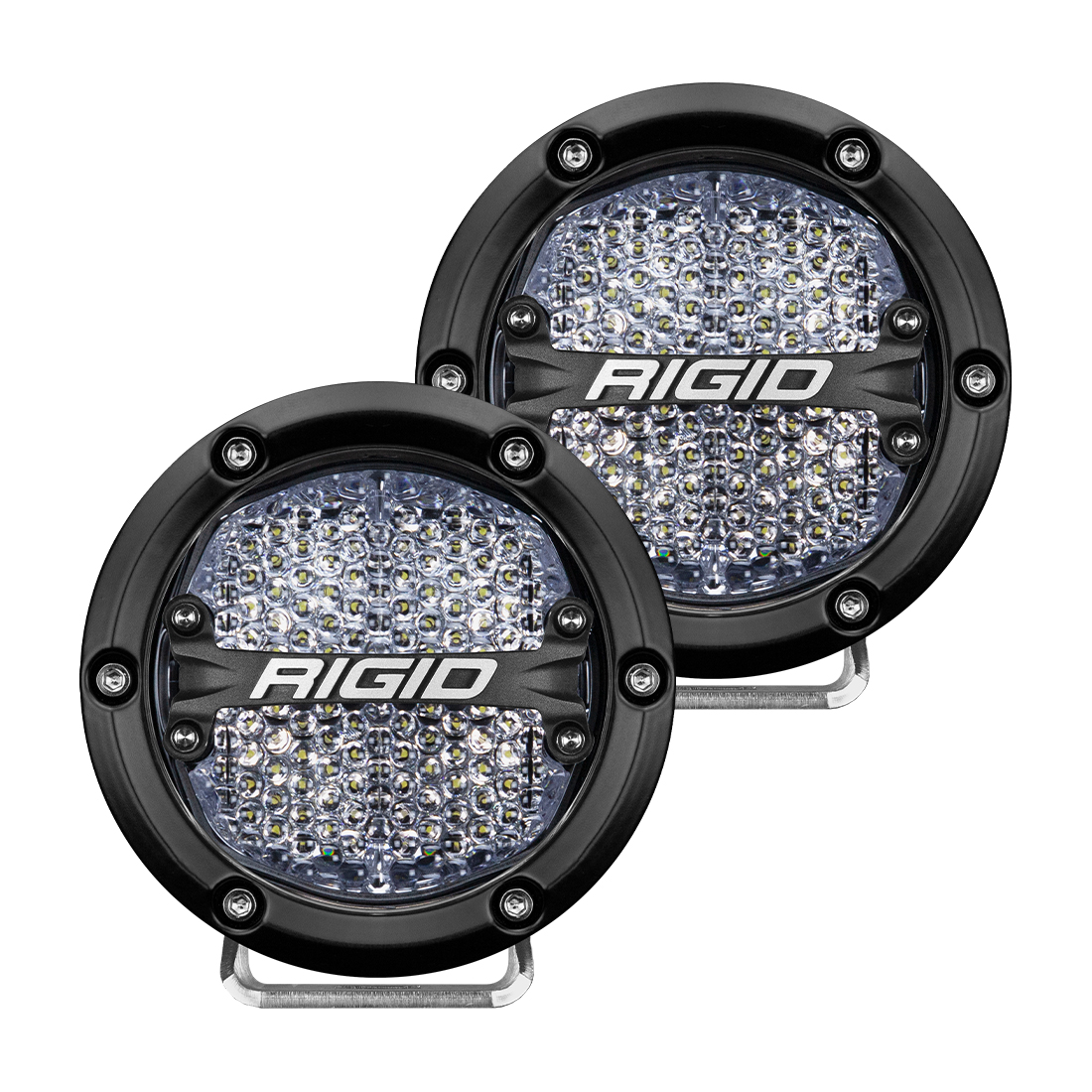 Rigid Industries 360-Series 4 Inch Led Off-Road Diffused White Backlight Pair - Click Image to Close