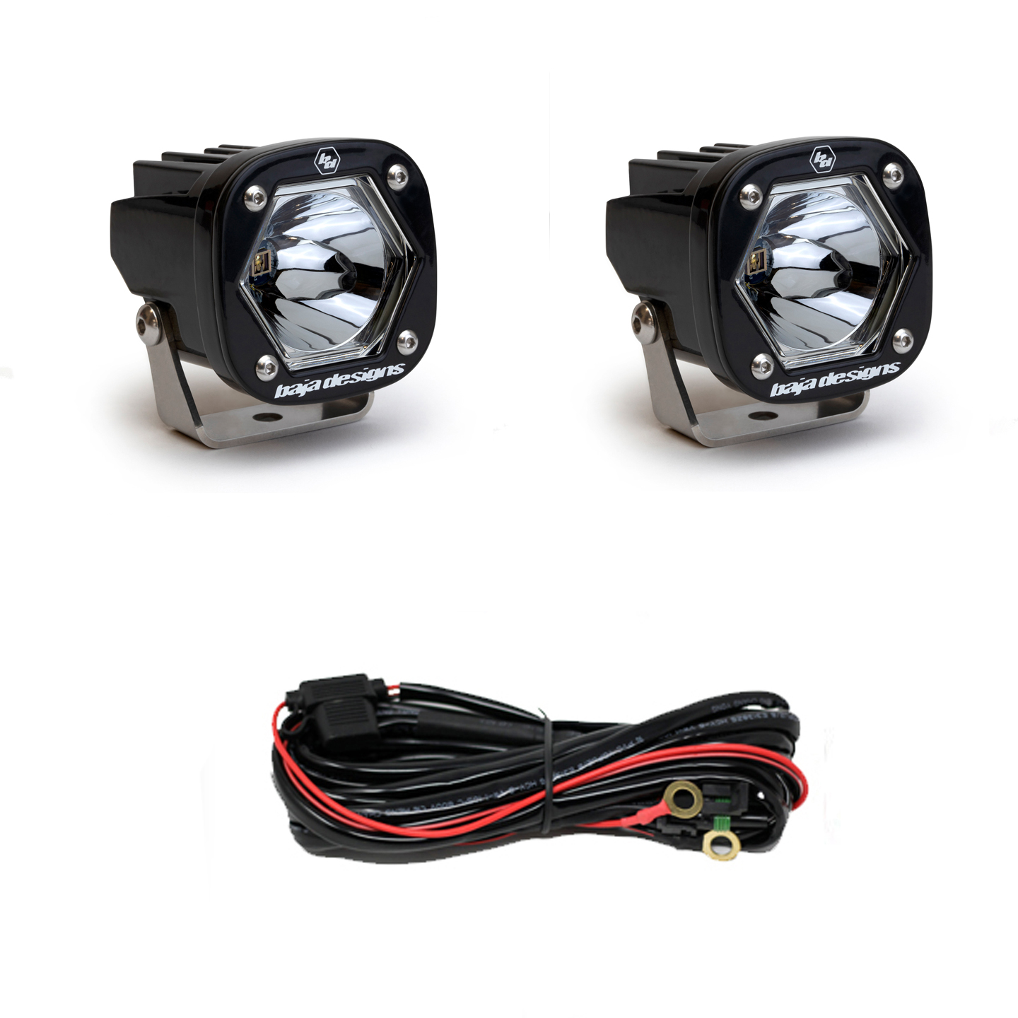 LED Light Pods S1 Pair Spot Laser LED Flush Mount Backup Kit Baja Designs - Click Image to Close