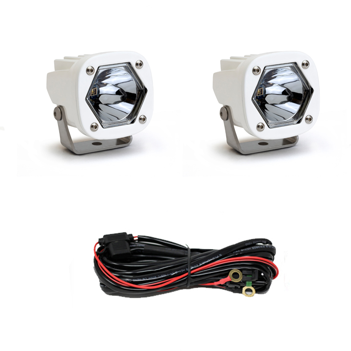 LED LIght Pods S1 Spot Laser White Pair Baja Designs - Click Image to Close