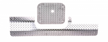 Warrior Products 07-14 FJ Center & Lower Tailgate Cover - Aluminum Diamond Plate