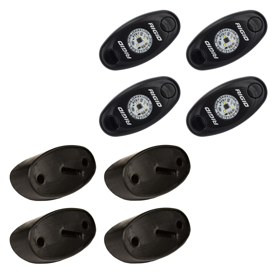 Rigid Industries Rock Light Kit Blue Set of 4 Lights A-Series - Click Image to Close