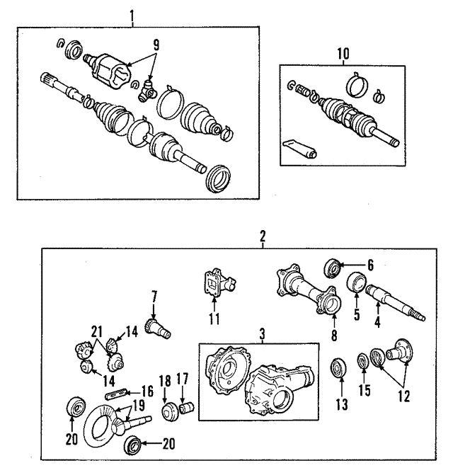 FJ Pinion Shaft Differential - Click Image to Close