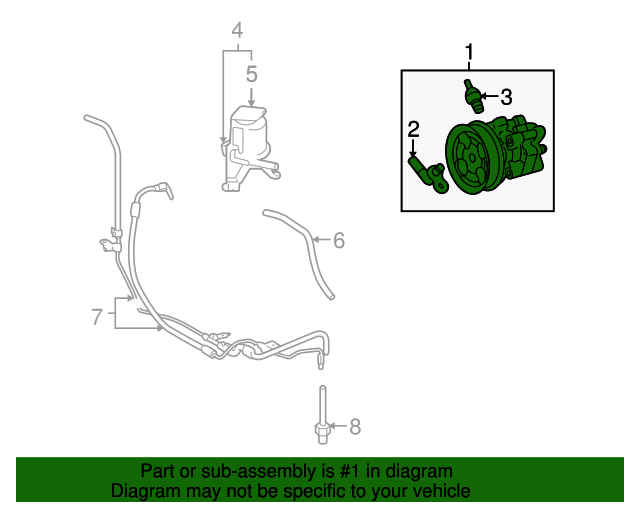 Power Steering Pump 2007-09 FJ Cruiser